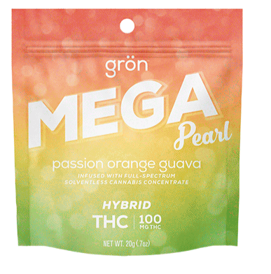 Photograph of product: Mega Pearl - Hybrid - TH-oui:100mg - Single - Passion Orange Guava