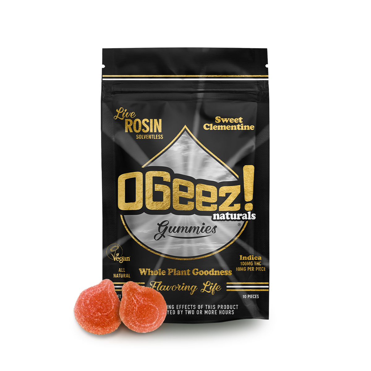 Photograph of product: OGeez - Naturals Sweet Clementine - 100mg Live Rosin 10pk