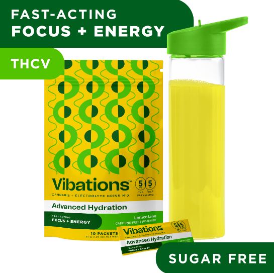 Photograph of product: Vibations - Lemon Lime TH-oui/TH-ouiV Electrolyte Drink Mix - 10pk (5mg/50mg)