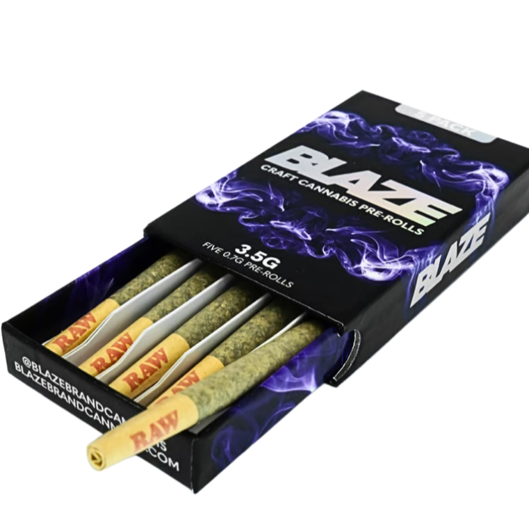 Photograph of product: Blaze | Cheddar Cheeze PreRolls 5Pk 3.5g - Oui'd