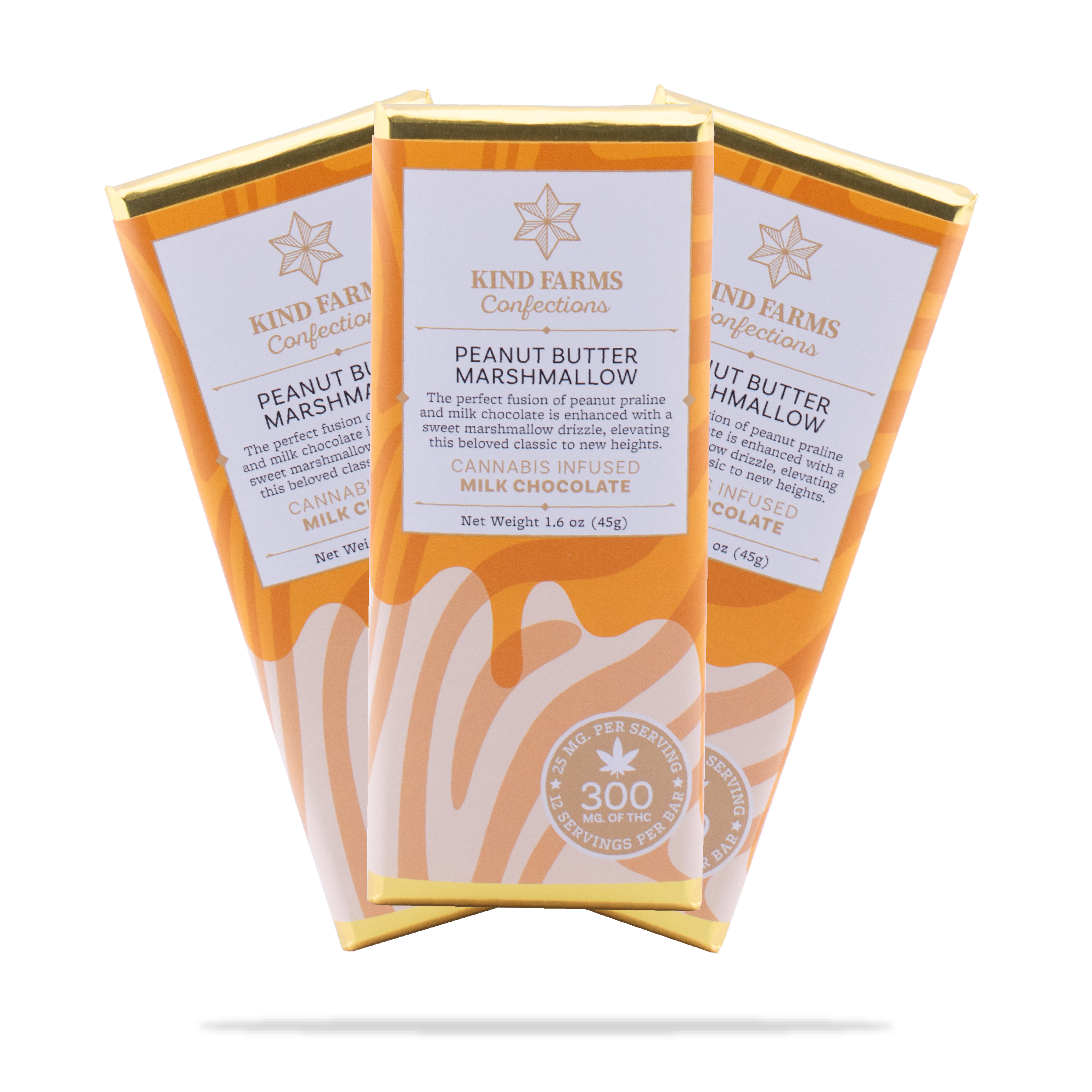 Photograph of product: 300mg KF Peanut Butter Marshmallow Chocolate Bar