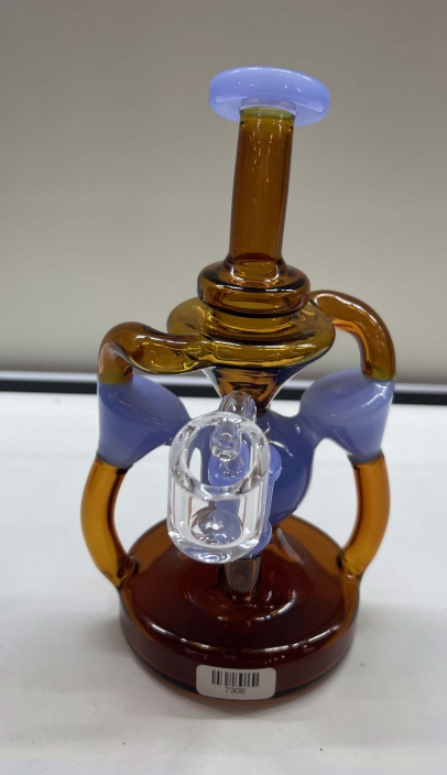 Photograph of product: Blue and Brown 7" Water Pipe