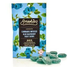 Photograph of product: Smokiez Oui'd Blue Raspberry Gummies 100mg