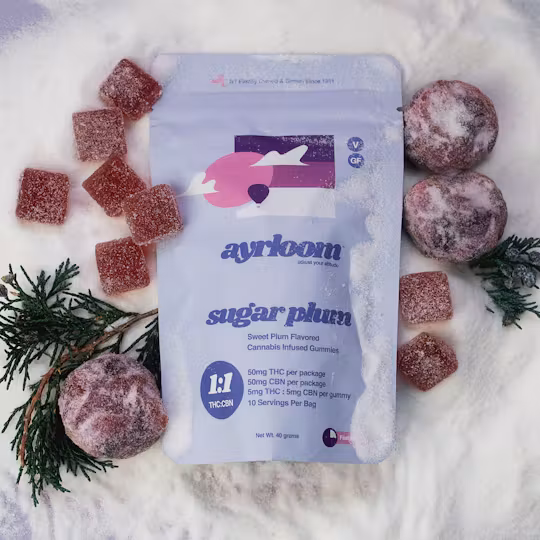 Photograph of product: Sugar Plum Rest 2:1 TH-oui:CBN | Fast Acting Gummies [10pk x 10mg]