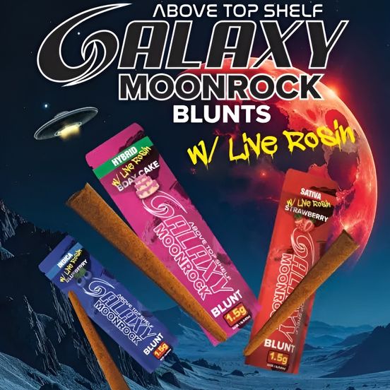 Photograph of product: Galaxy Moonrock - Pink Moonmilk 1.5g Rosin Blunt - 
