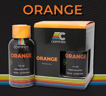 Photograph of product: Certified Cultivators | Orange 4pc | 100mg Drink