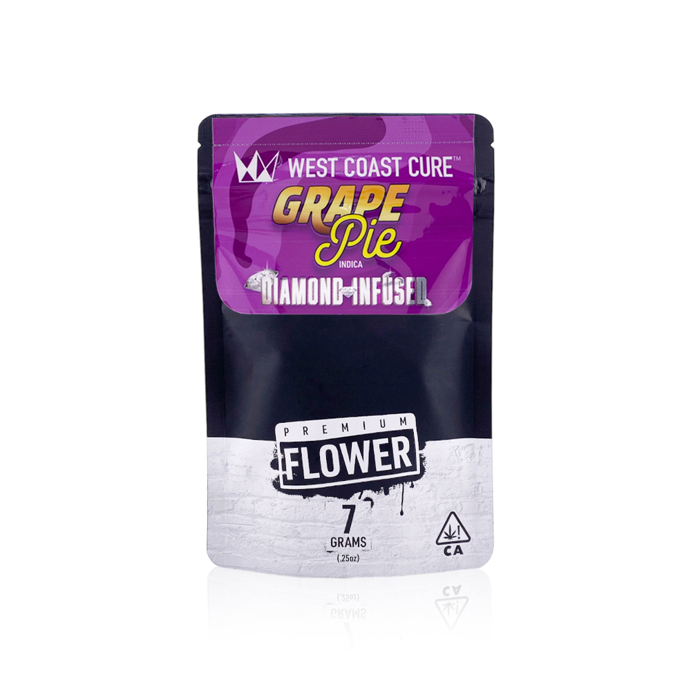 Photograph of product: WEST COAST CURE - Flower - Grape Pie - Diamond Infused - 7G