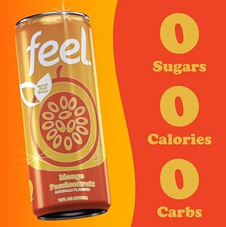 Photograph of product: Feel Mango Passionfruit Seltzer 10mg