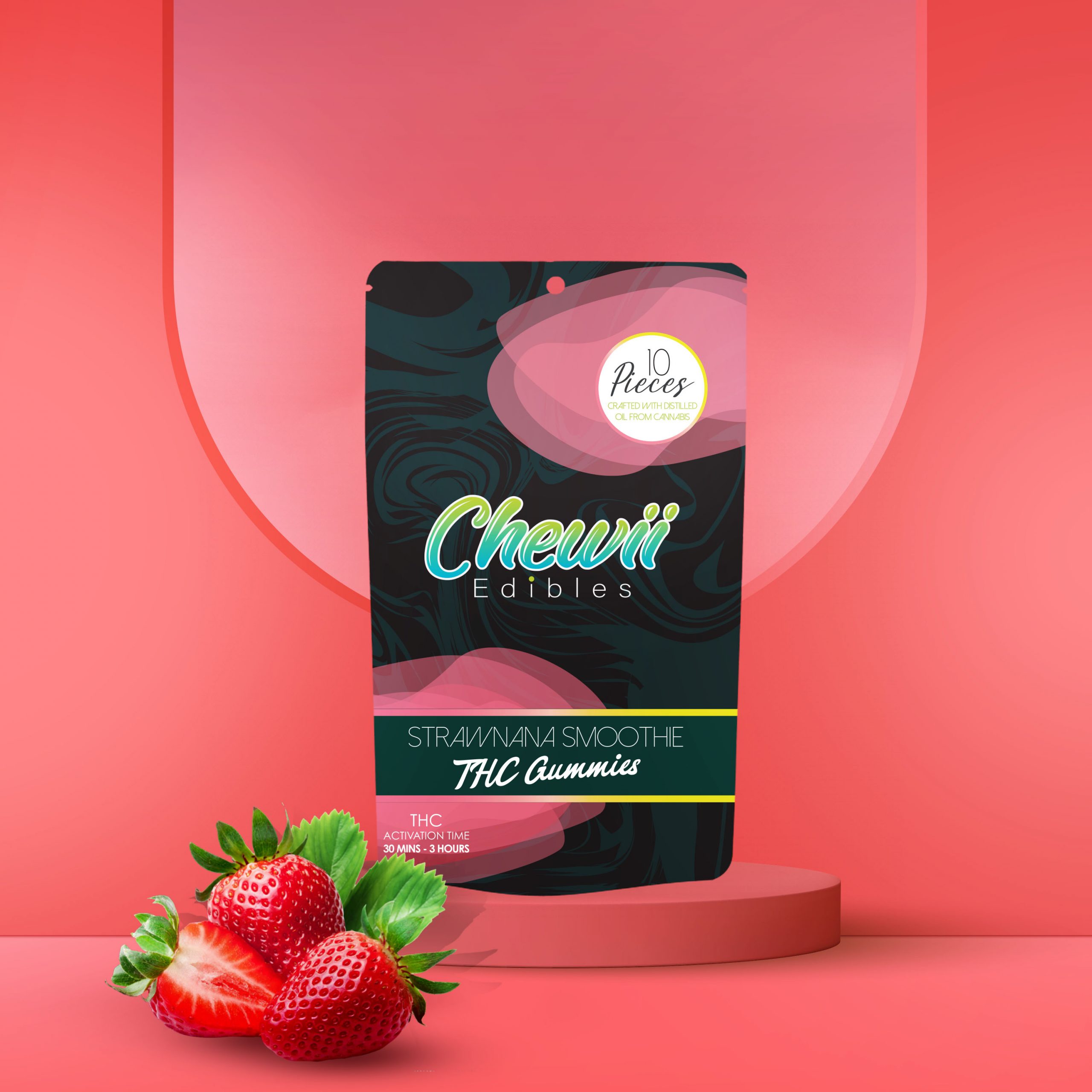 Photograph of product: Chewii | Strawnana | 200mg Gummies | REC