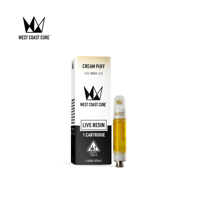 Photograph of product: CREAM PUFF 1G LIVE RESIN CARTRIDGE