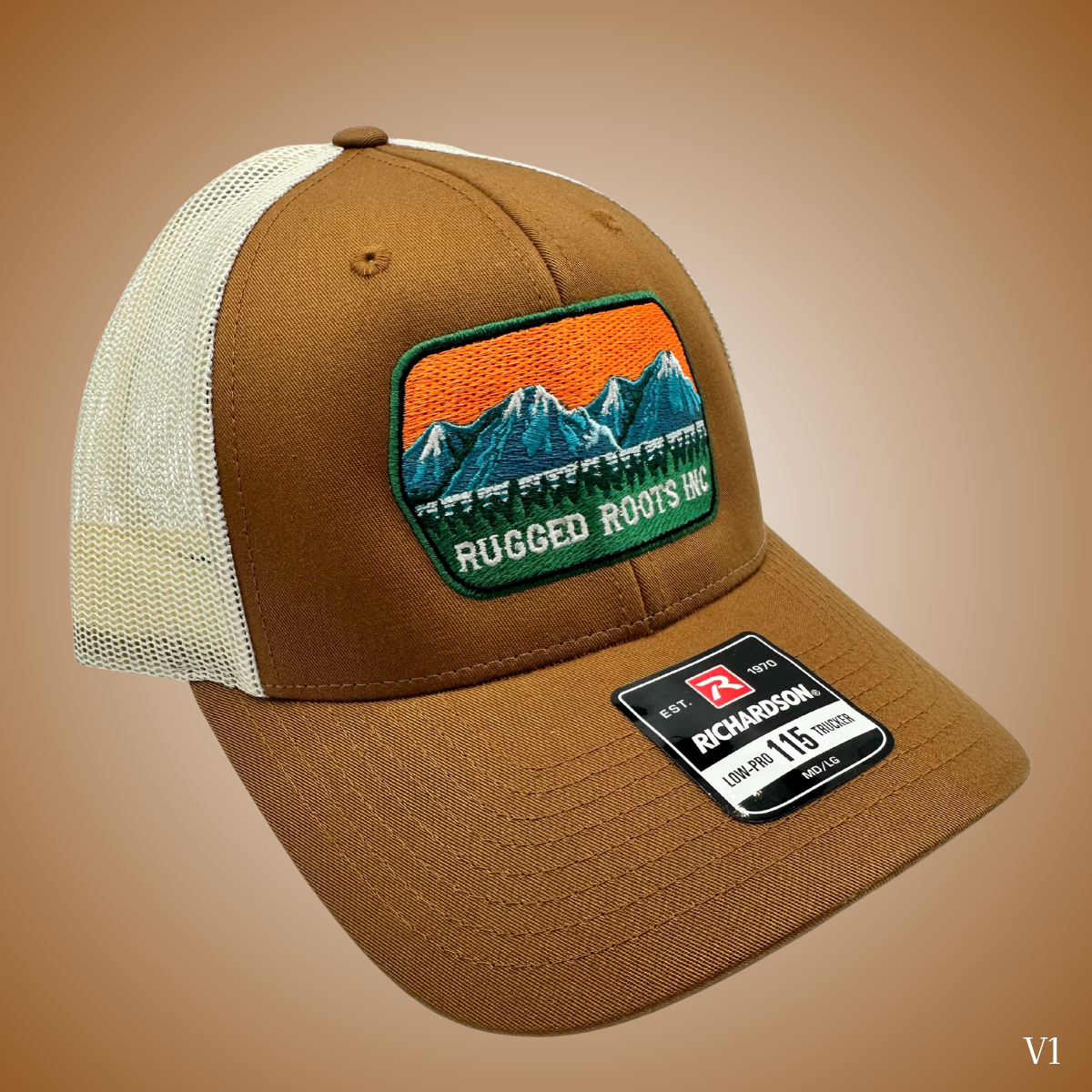 Photograph of product: Rugged Roots | Tan Trucker Hat