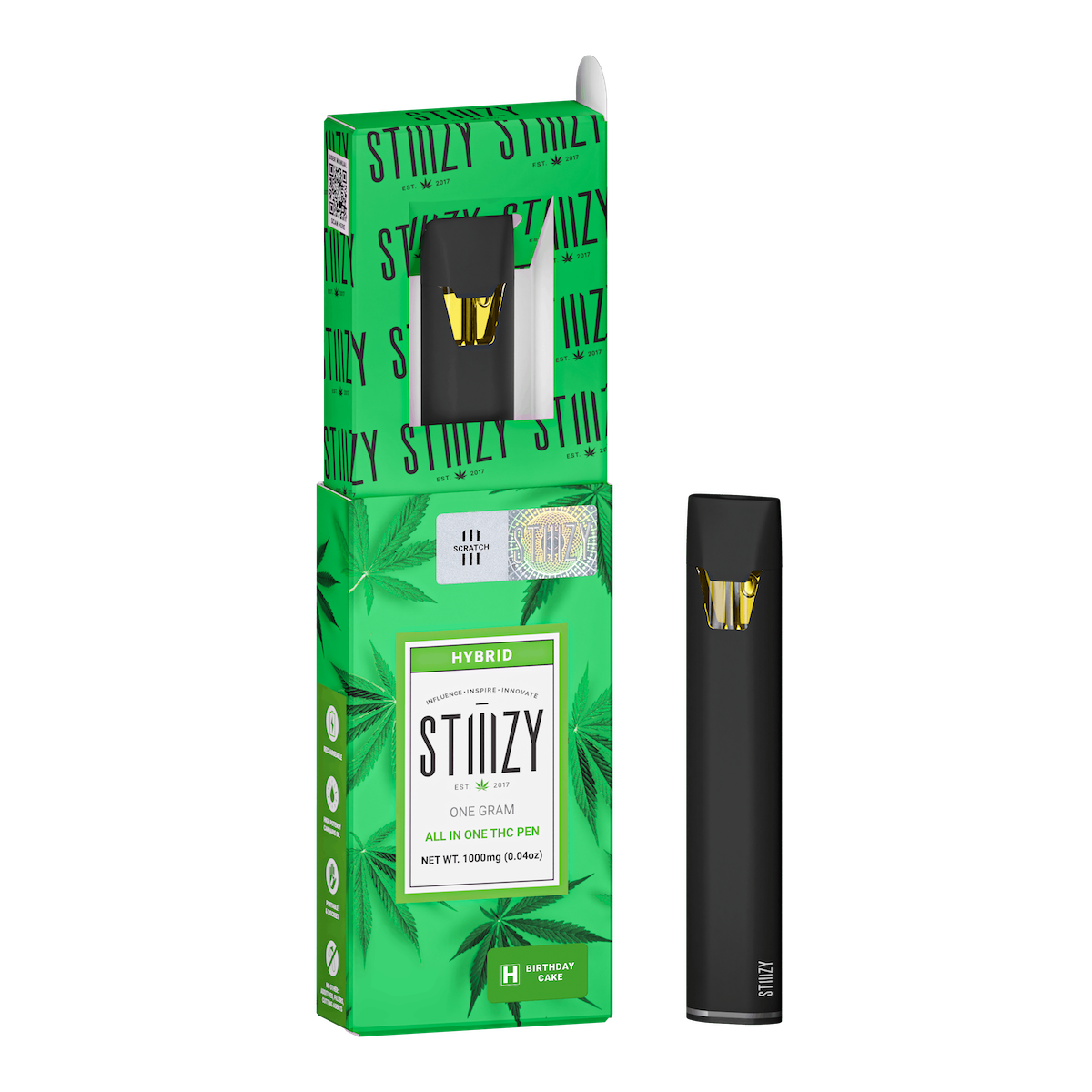 Photograph of product: 1g Birthday Cake (Hybrid) Stiiizy All-in-One TH-oui:87% $34