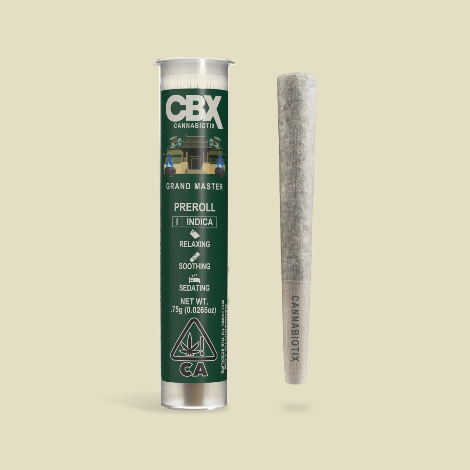 Photograph of product: Cannabiotix - .75g Pre Roll - Grand Master