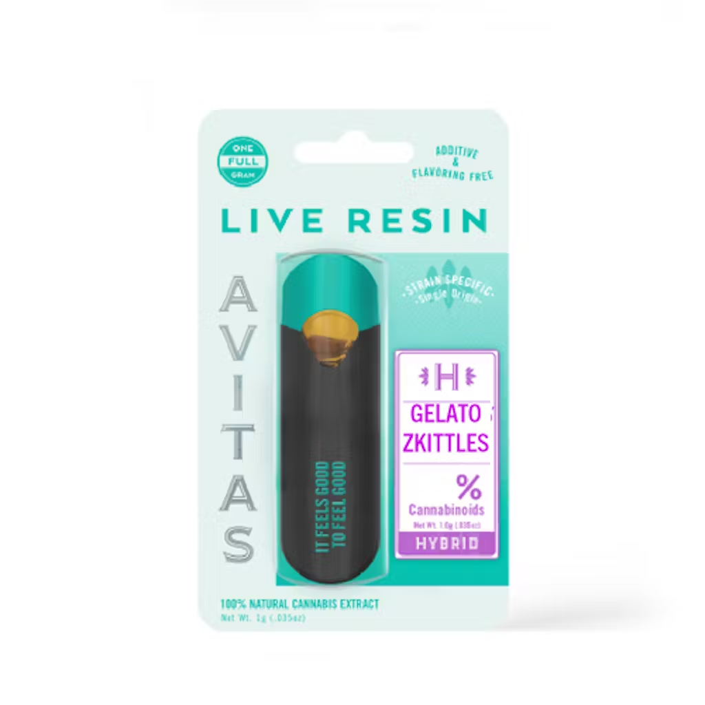 Photograph of product: Avitas: Gelato Zkittles - Live Resin Disposable