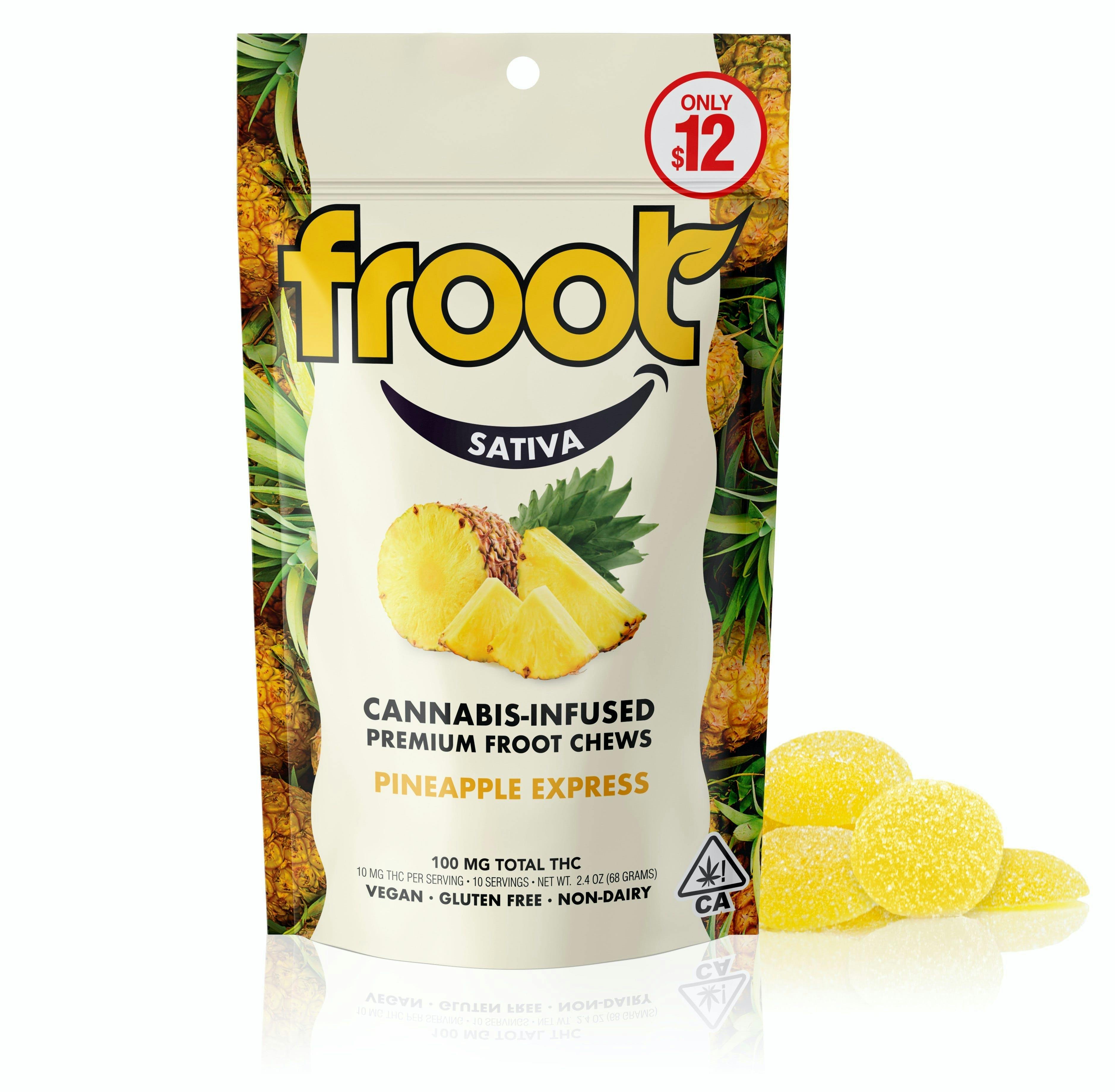 Photograph of product: Froot - Pineapple Express 100MG Gummies