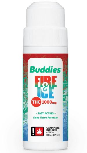 Photograph of product: Buddies | Fire & Ice | 1000mg Roller Bottle 3oz
