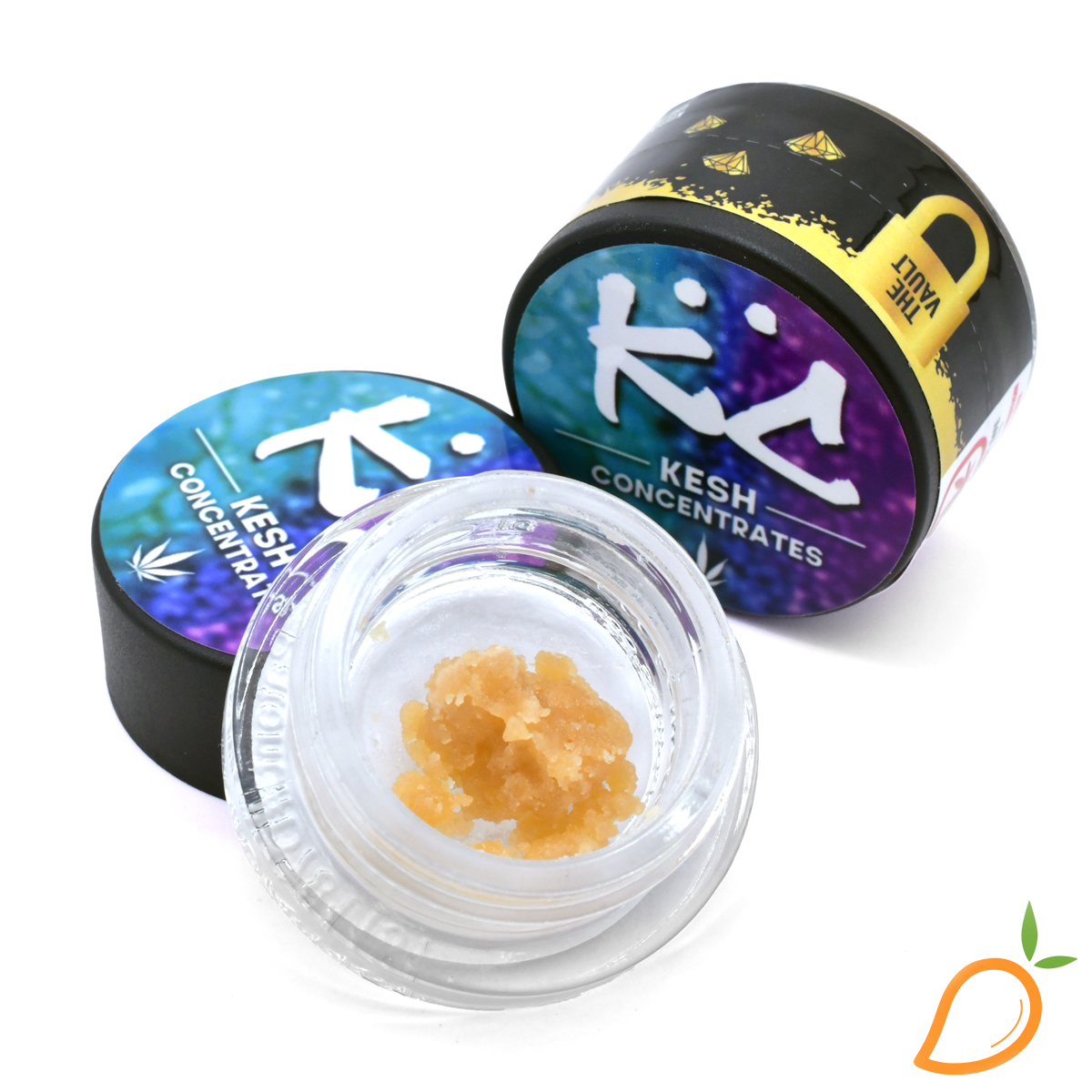 Photograph of product: 1g Mango Orange Cured Resin Kesh Concentrates