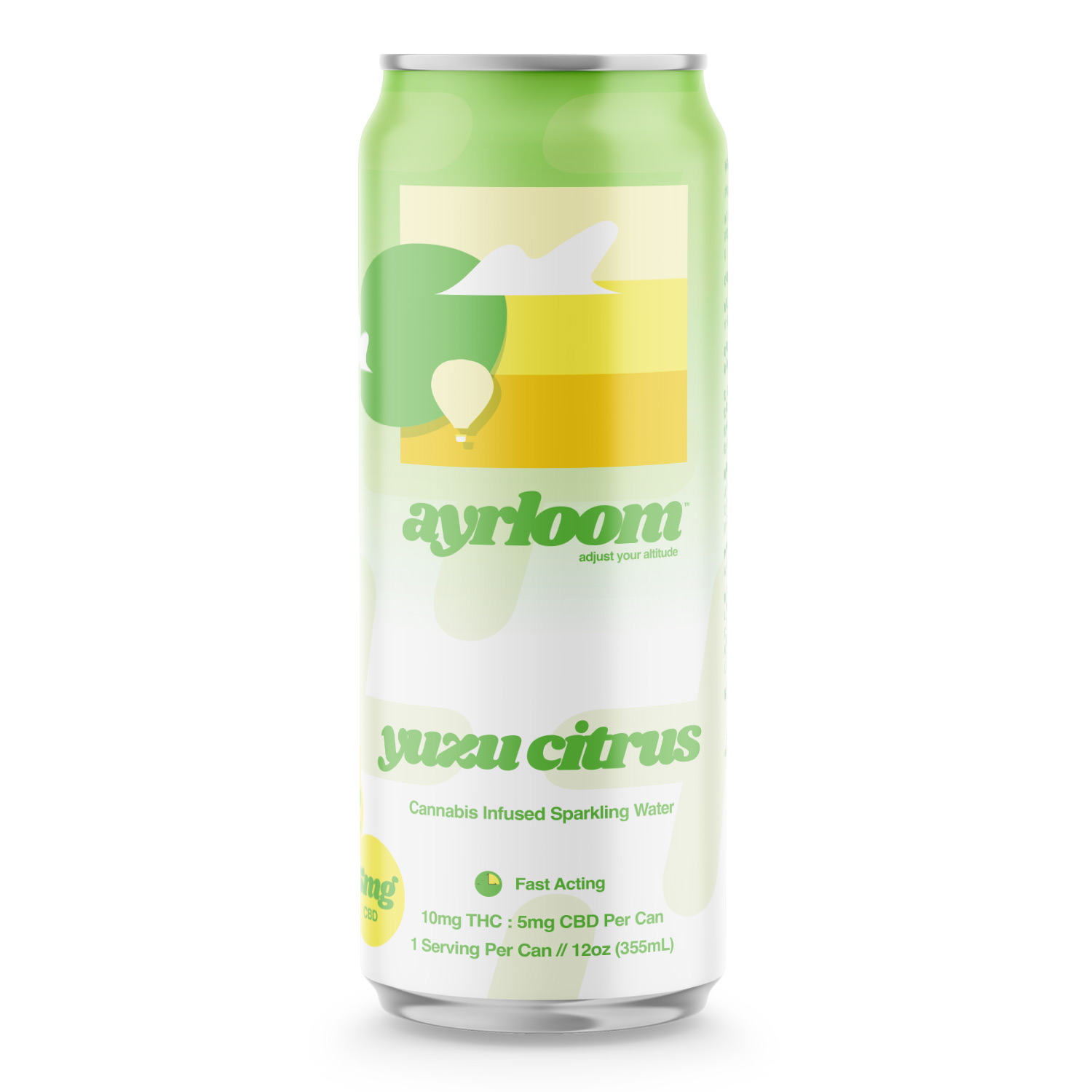 Photograph of product: Ayrloom - Beverage - Yuzu Citrus - 10mg (2:1) (TH-oui:CBD)