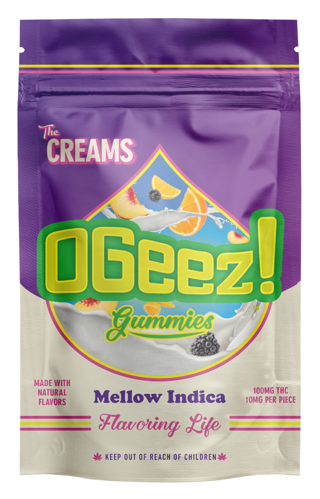 Photograph of product: OGeez Mellow Oui'd (I) The Creams Gummies 10mg 10pk