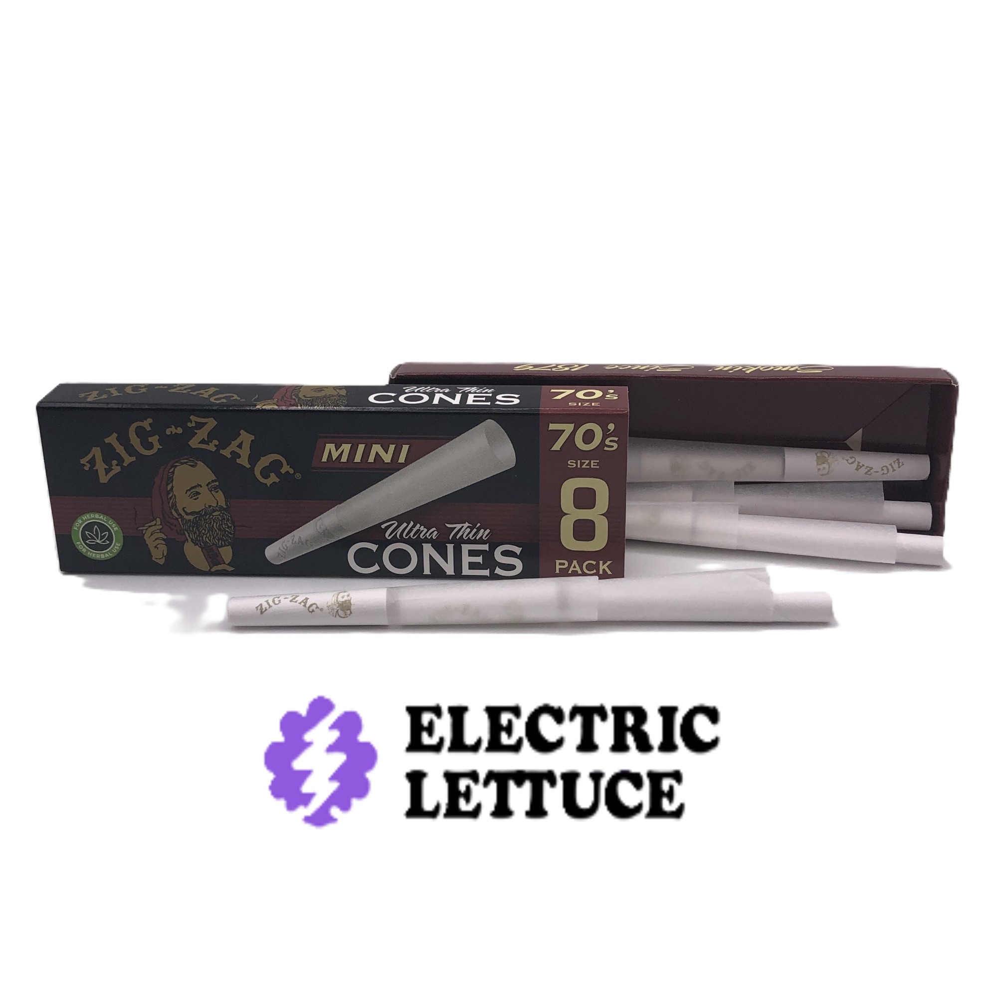 Photograph of product: Zig-Zag Mini 70s 8pk Cones