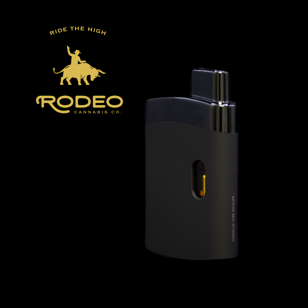 Photograph of product: Rodeo Live Resin Rainbow D Vape 87.15% (I) 1g Disposable - 00132