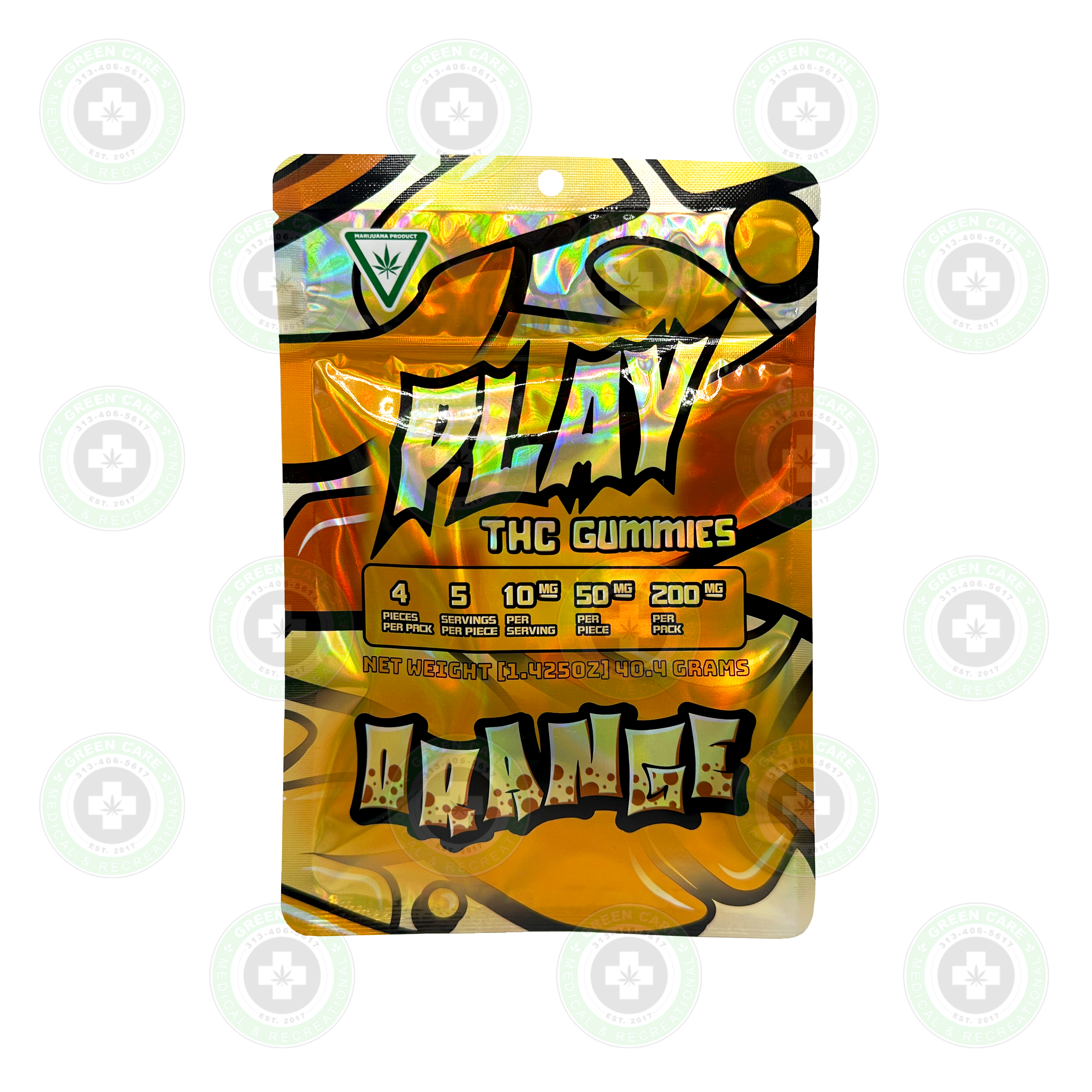 Photograph of product: Play - Orange Gummies 200mg