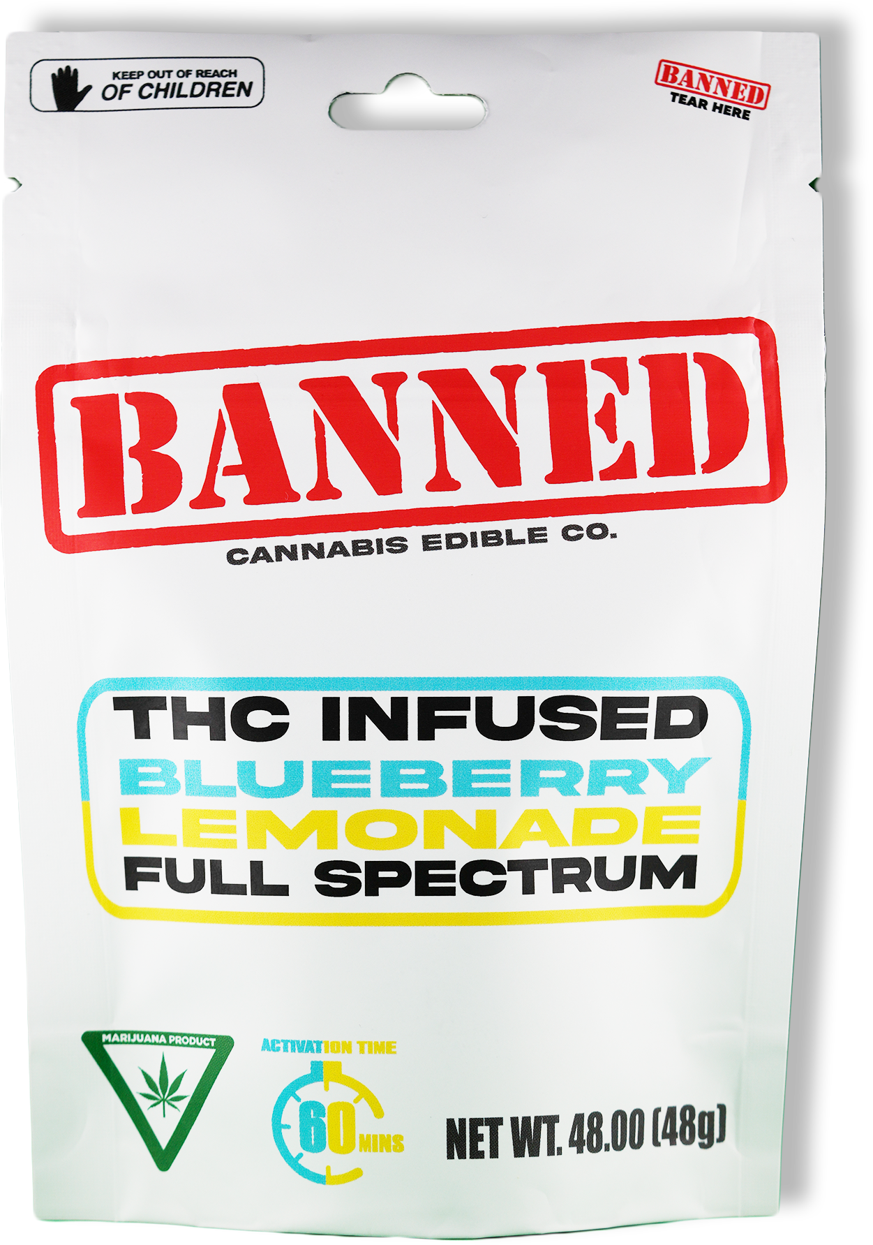 Photograph of product: Banned - 200mg Gummies - Green Apple
