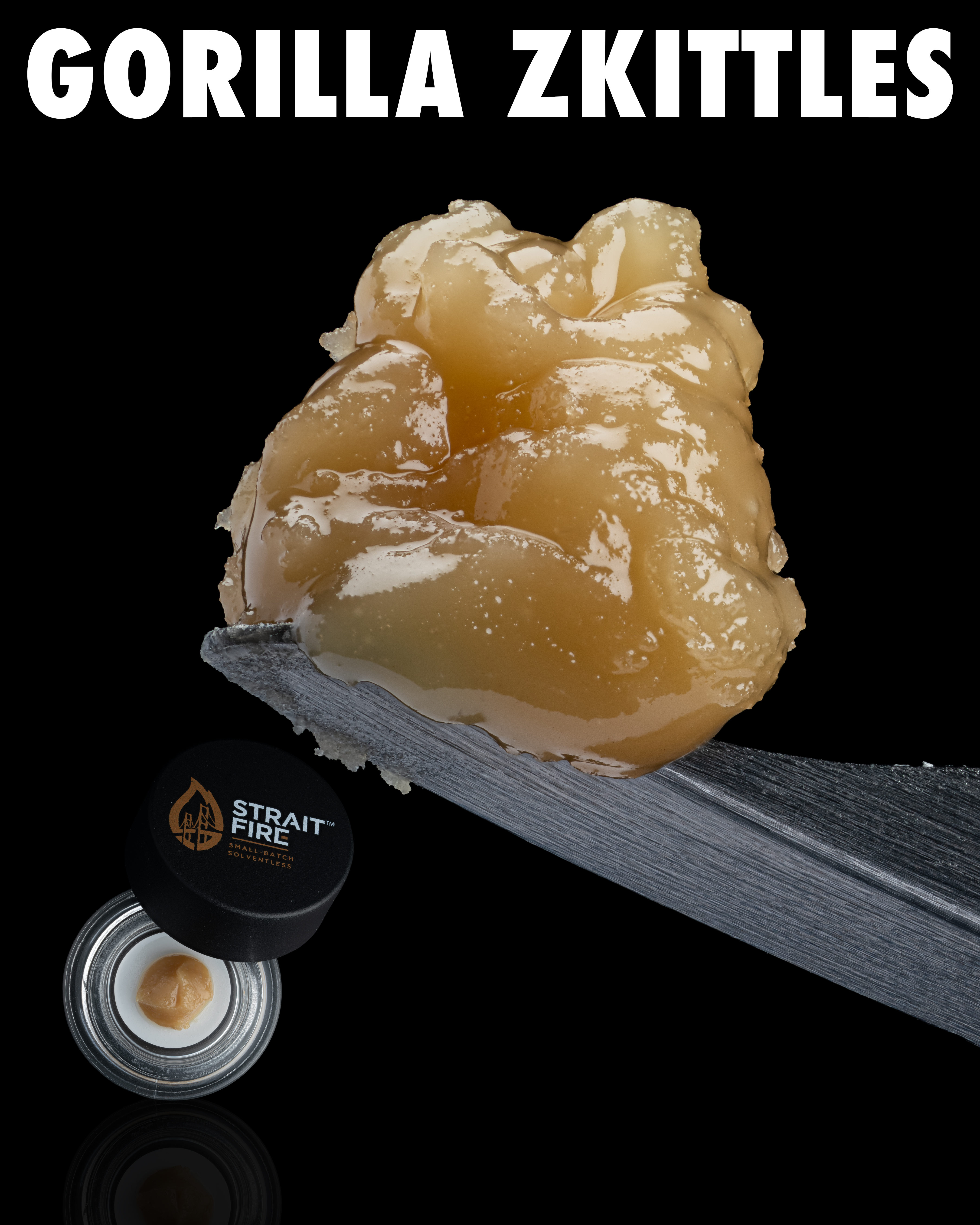 Photograph of product: Strait-Fire Live Rosin | Gorilla Zkittles