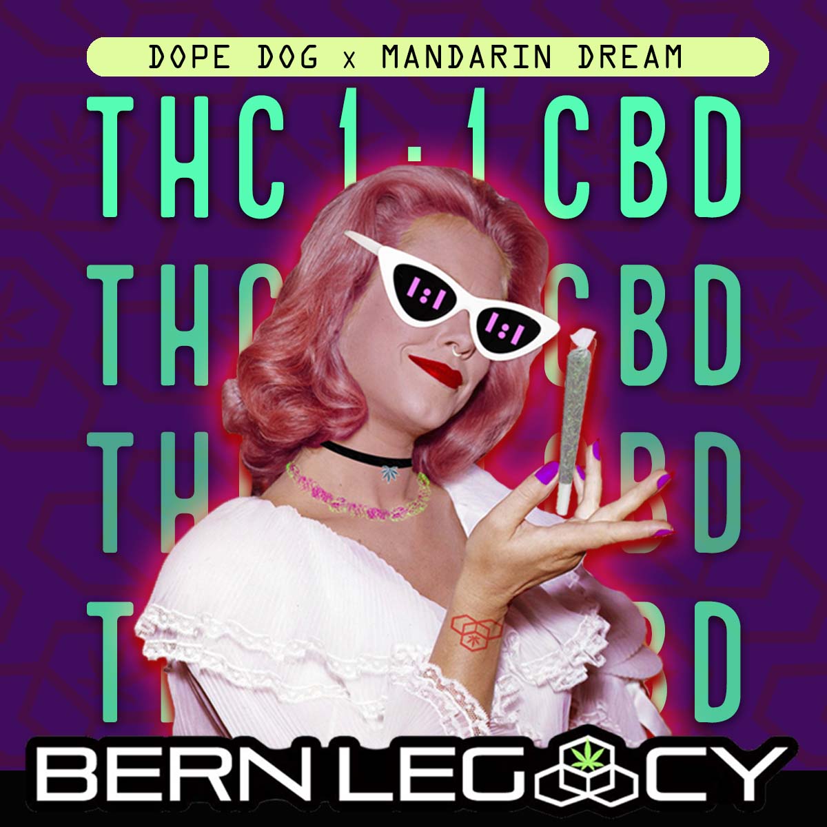 Photograph of product: THE 1:1 Pre-Roll: DOPE DOG / Mandarin Dream Blend