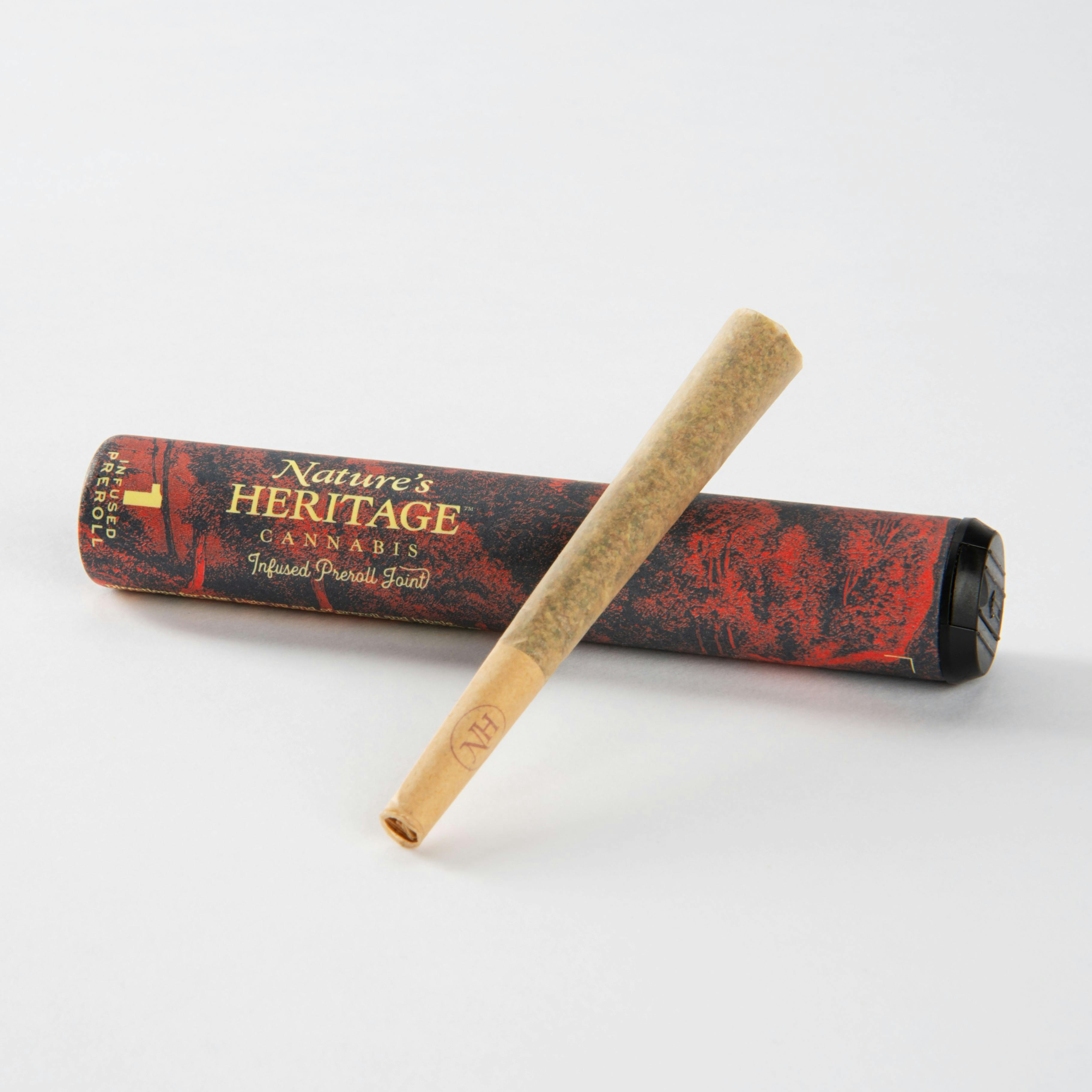 Photograph of product: Nature's Heritage Single Infused Preroll - Banana Punch