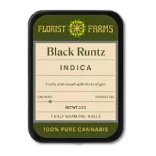 Photograph of product: Florist Farms - Black Runtz Prerolls 7pk - 3.5