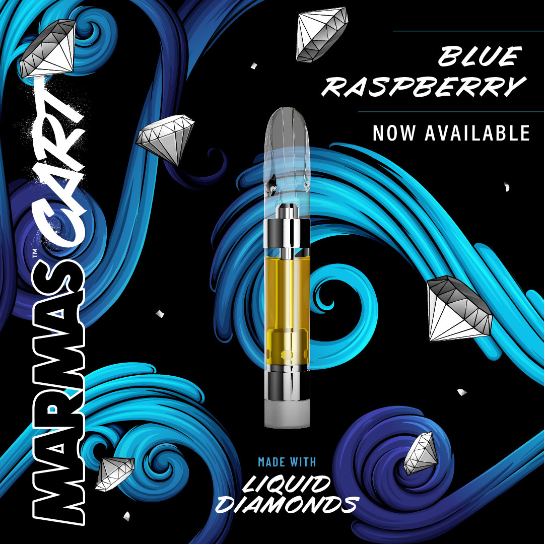 Photograph of product: Cartridge | Marmas Bar | Blue Raspberry [Liquid Diamonds] | 1g