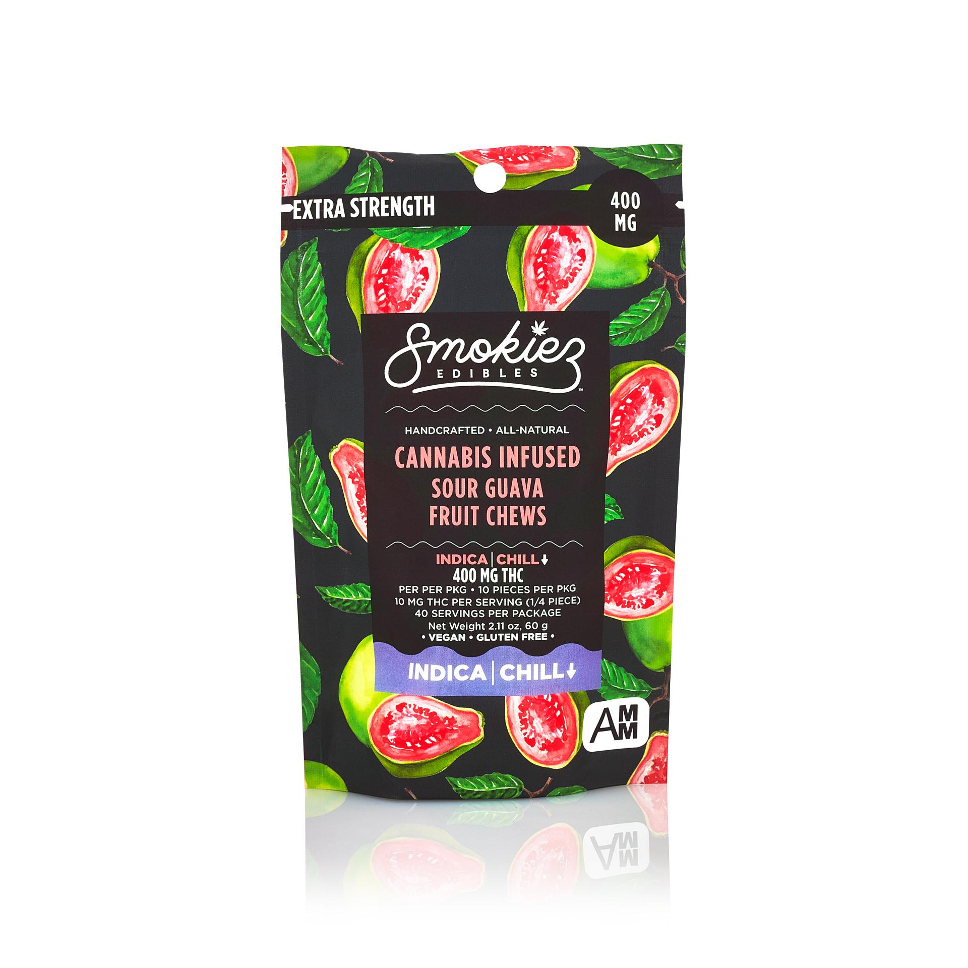 Photograph of product: 400mg Guava Gummies Sour - Smokiez
