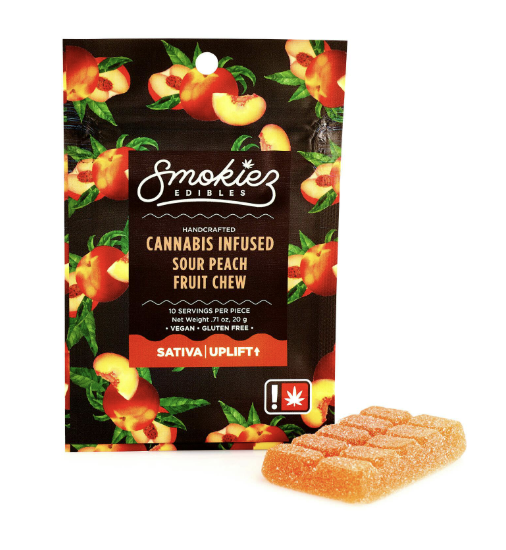 Photograph of product: Smokiez | 1pc Fruit Chew | Sour Peach (S)