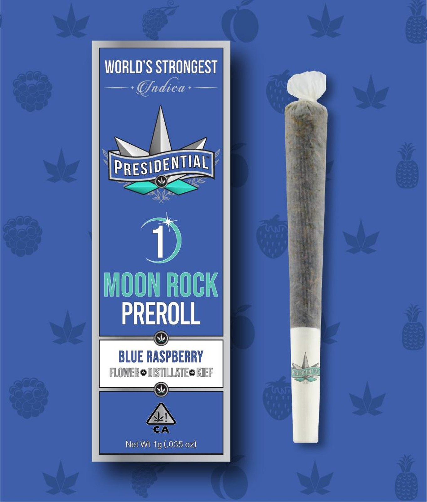 Photograph of product: Presidential - Blue Raspberry Preroll