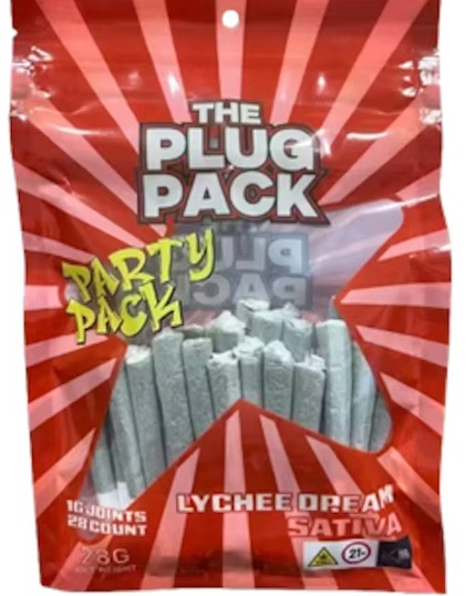 Photograph of product: The Plug Pack | Party Pack | Lychee Dream | 28pk | Pre-rolls