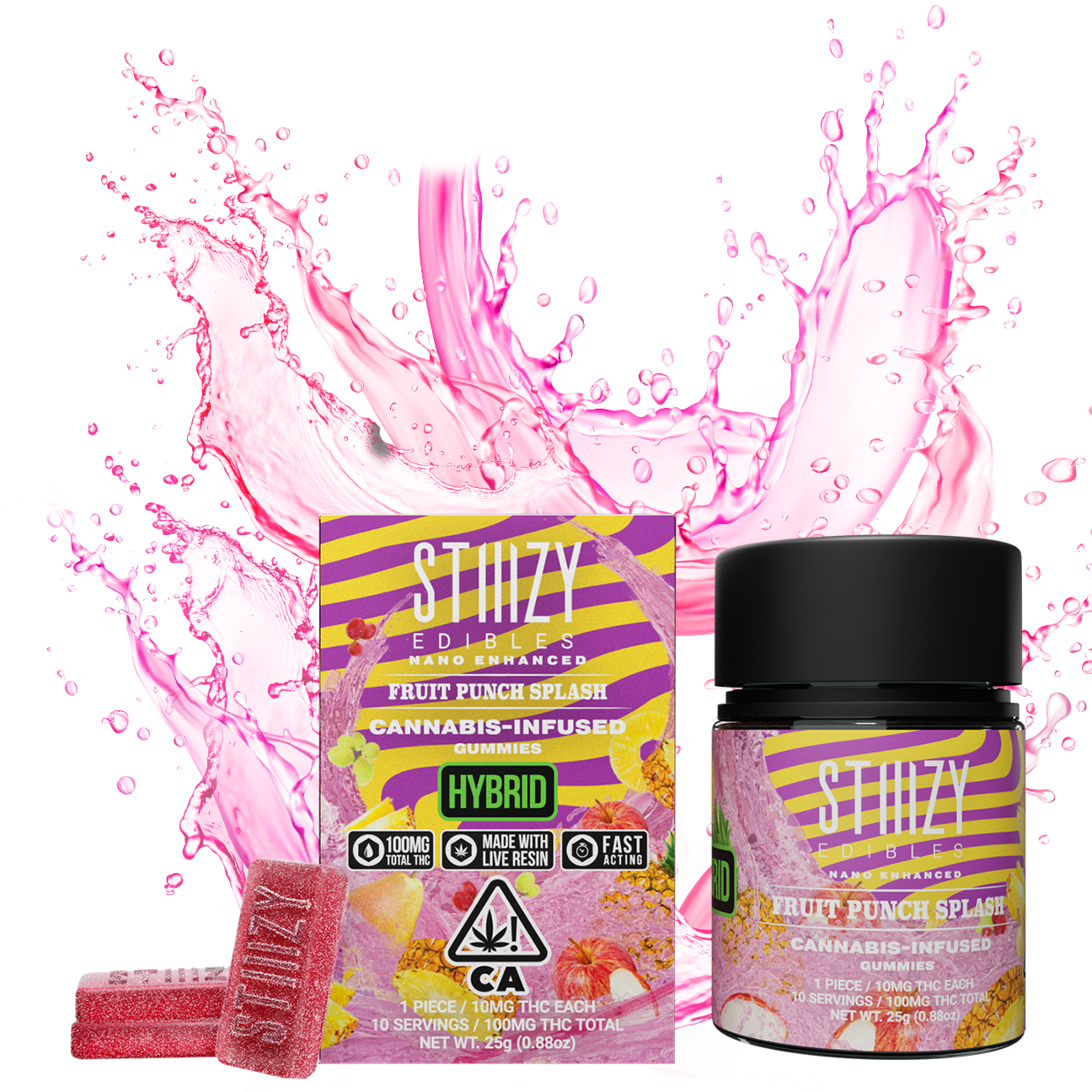 Photograph of product: Stiiizy Gummies Fruit Punch Splash