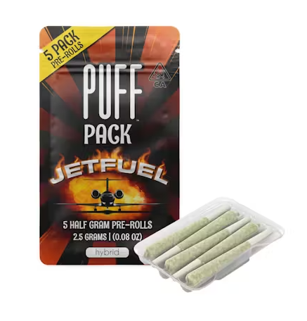 Photograph of product: Puff | Jetfuel | Pre-Roll Pk | 0.5g X 5