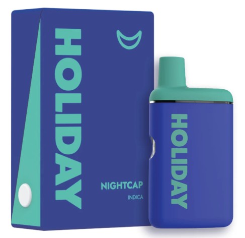 Photograph of product: Holiday | Nightcap | AIO Vape | 2:1 TH-oui:CBN