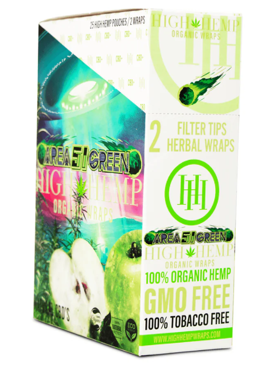 Photograph of product: High Hemp | 2pk | Area  51 Green