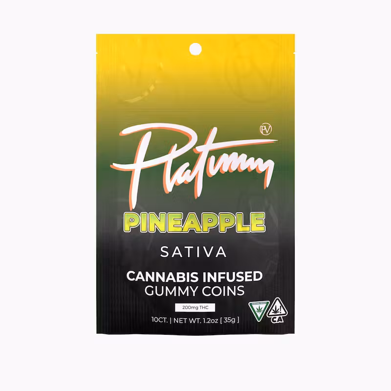 Photograph of product: Platinum - 200MG Gummies - Pineapple