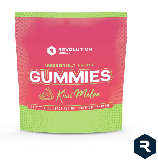 Photograph of product: REVOLUTION - KIWI MELON LIVE RESIN FAST ACTING GUMMIES (100MG) (I)