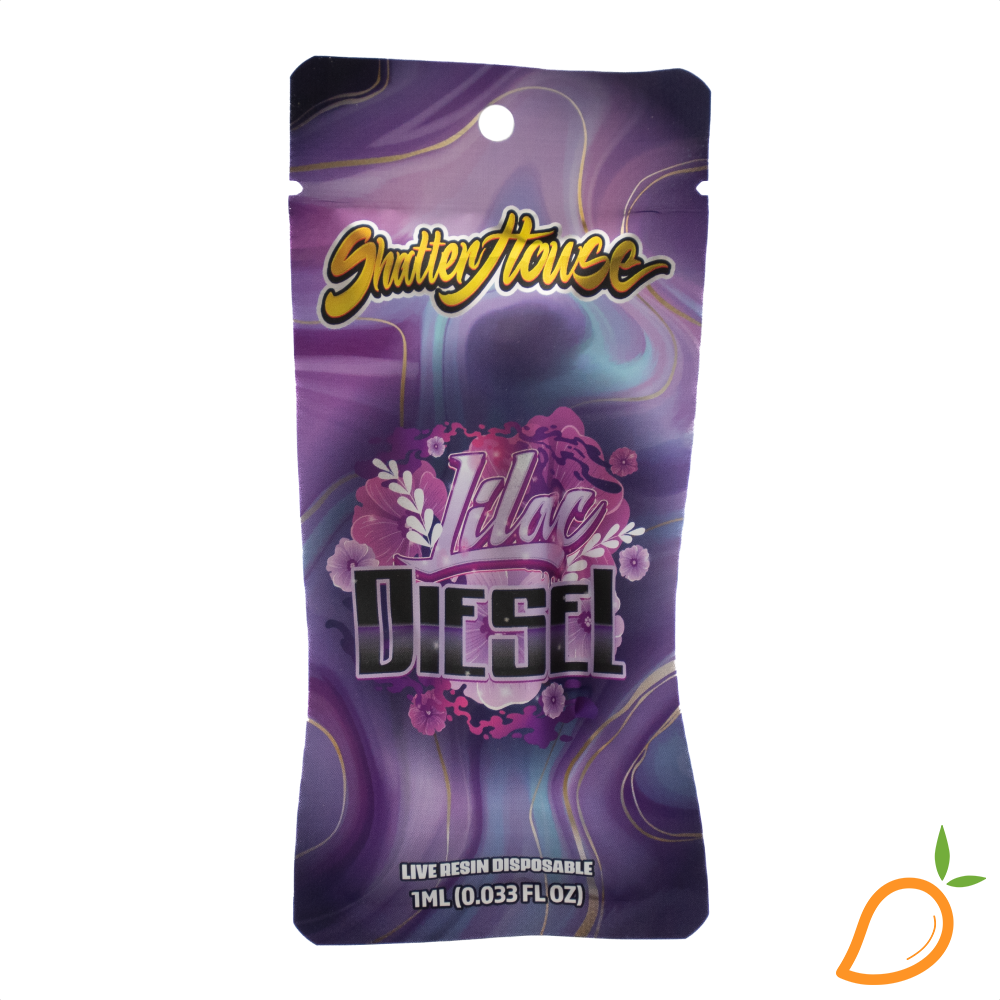 Photograph of product: 1G Lilac Diesel Live Resin Disposable