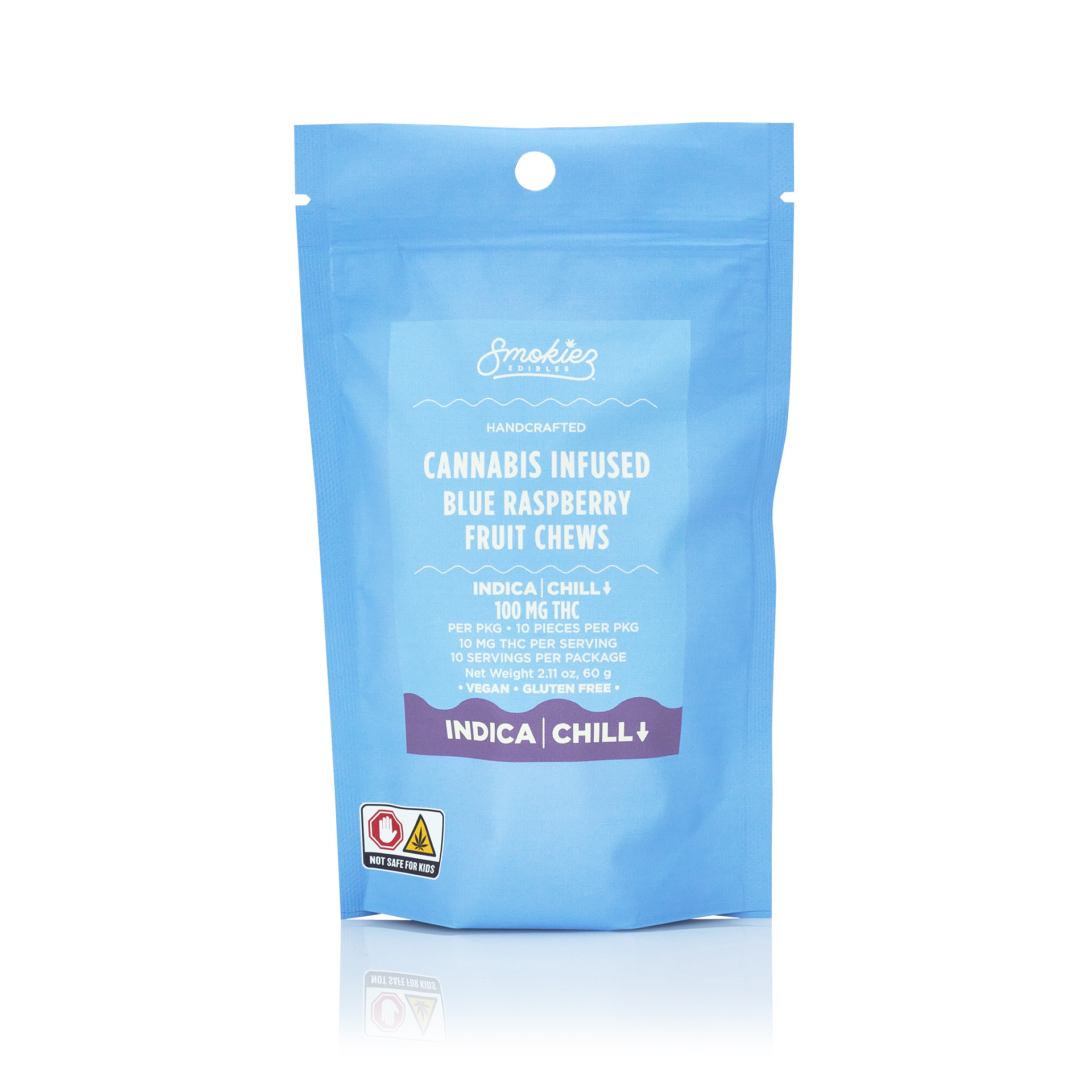 Photograph of product: SMOKIEZ Sweet Blue Raspberry (I) Gummies 10mg 10pk