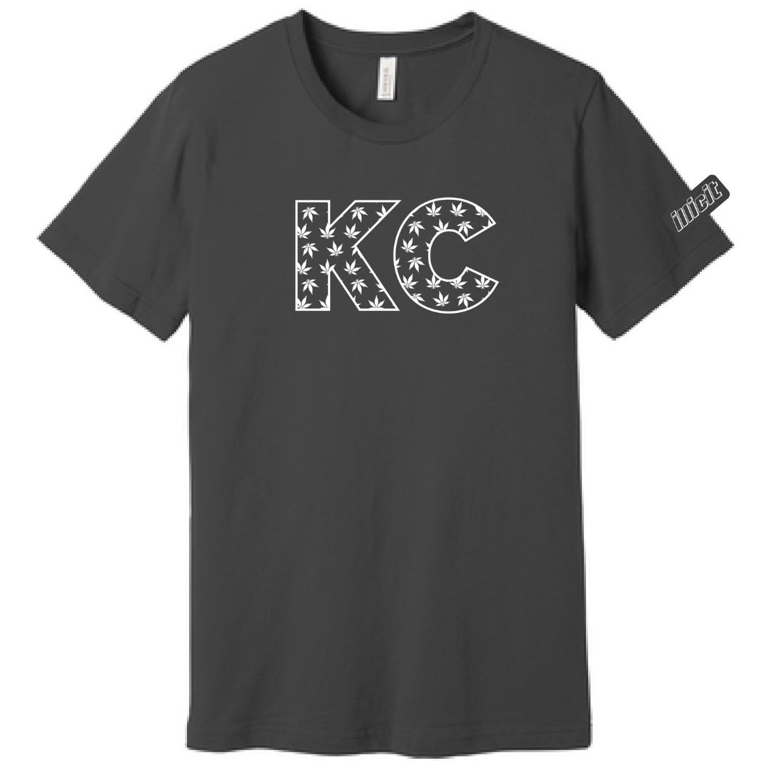 Photograph of product: KC Oui'd Leaf T-Shirt Asphalt Grey