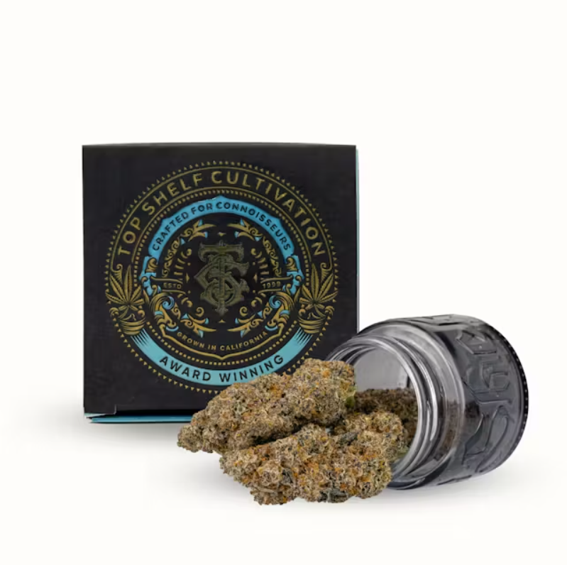 Photograph of product: TOP SHELF CULTIVATION 3.5G FLOWER - SKYWALKER OG
