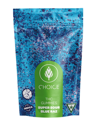 Photograph of product: Choice - Super Sour Blue Razz (I) - 200mg