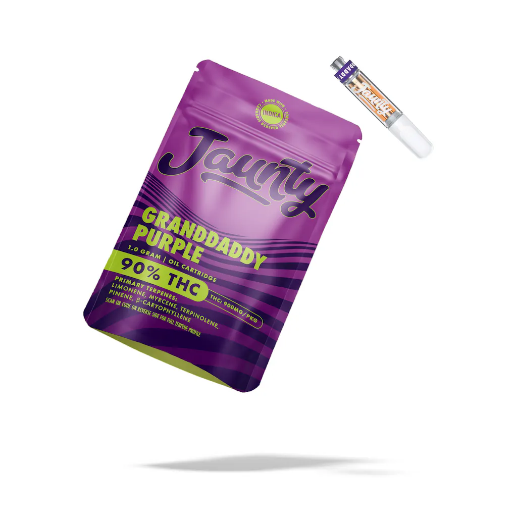 Photograph of product: Cart | Jaunty | Granddaddy Purple | 510 Cart | 1g (Limited Drop)
