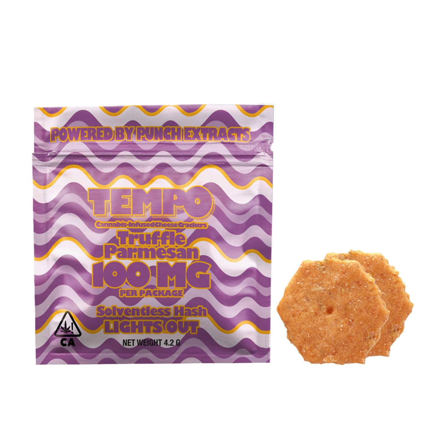 Photograph of product: TEMPO TRUFFLE PARMESAN CRACKERS 2CT 100MG