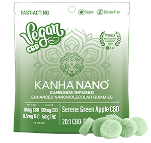 Photograph of product: Vegan 20:1 Serene Green Apple Infused Gummies 5mg - Sales Floor